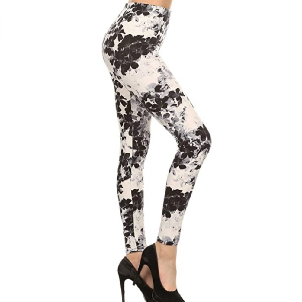 BOGO FREE Depot Fashion Black Floral Legging